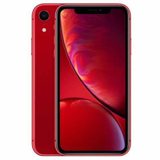 iPhone XR in rode uitvoering, voor- en achterkant zichtbaar