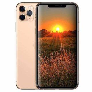 iPhone 11 Pro in gouden uitvoering, voor- en achterkant zichtbaar