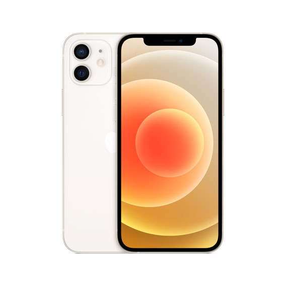 Witte iPhone 12 voor- en achterkant – Apple smartphone 6,1 inch