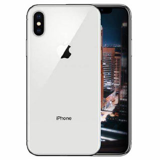 iPhone X in zilveren uitvoering, voor- en achterkant zichtbaar